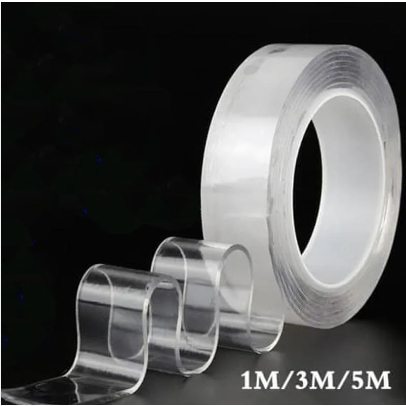 

Double Tape Nano Selotip Bening 2 Sisi Serbaguna 1M, 3M, & 5M perekat dua sisi