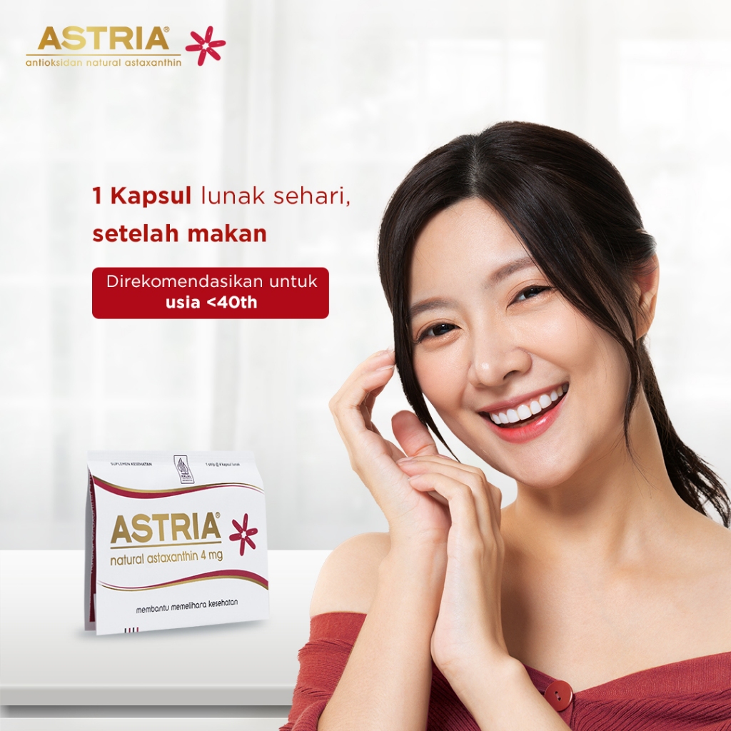 [Bundle Hemat] ASTRIA Kemasan Praktis Suplemen Antioksidan Natural Astaxanthin 4mg (Antiaging / Suplemen Jerawat / Multvitamin Menjaga Daya Tahan Tubuh / Kesehatan Kulit)