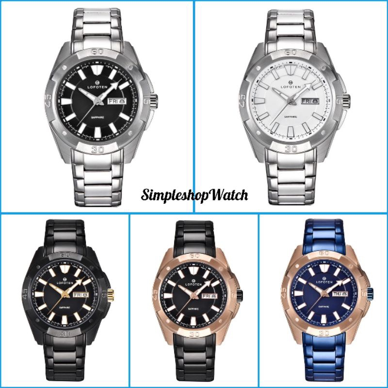Original 100& Jam Tangan Pria LOFOTEN 6505 F-6505  Sapphire Garansi Resmi 1 Tahun