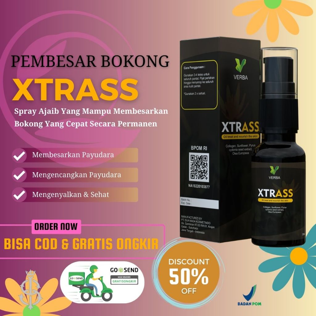 Obat Pembesar Bokong Terpercaya Xtrass Pembesar Bokong BPOM