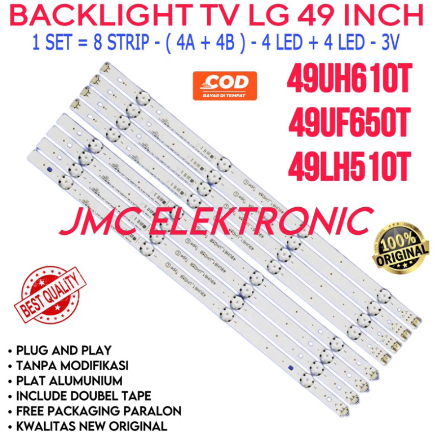 BACKLIGHT TV LED LG 49 INCH UHD 49LH510T 49UH610T 49UH610 49LH510 LAMPU BL 49UH