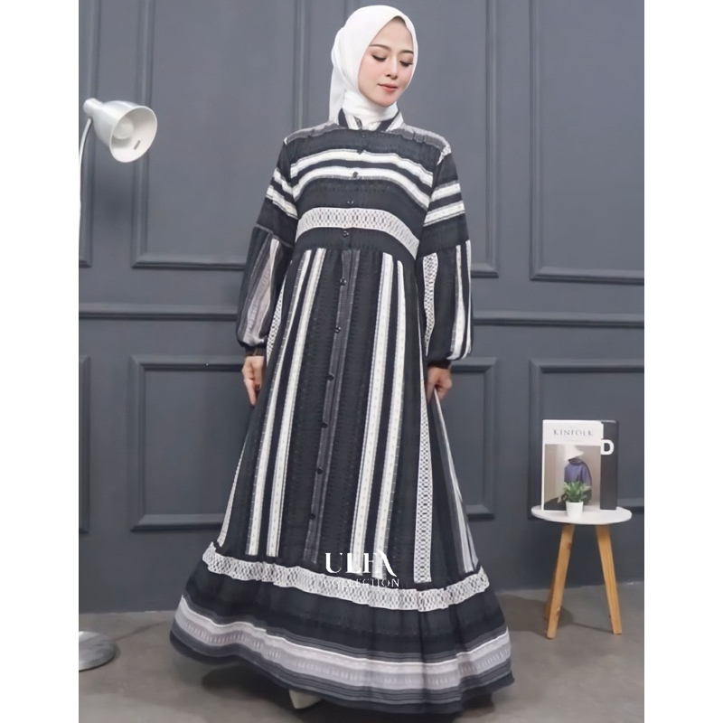 Ulfa Collection - Aleva Dress Motif Salur