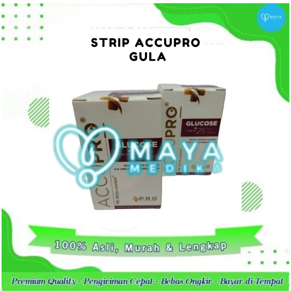 Strip ACCUPRO Gula Darah Glucose isi 25