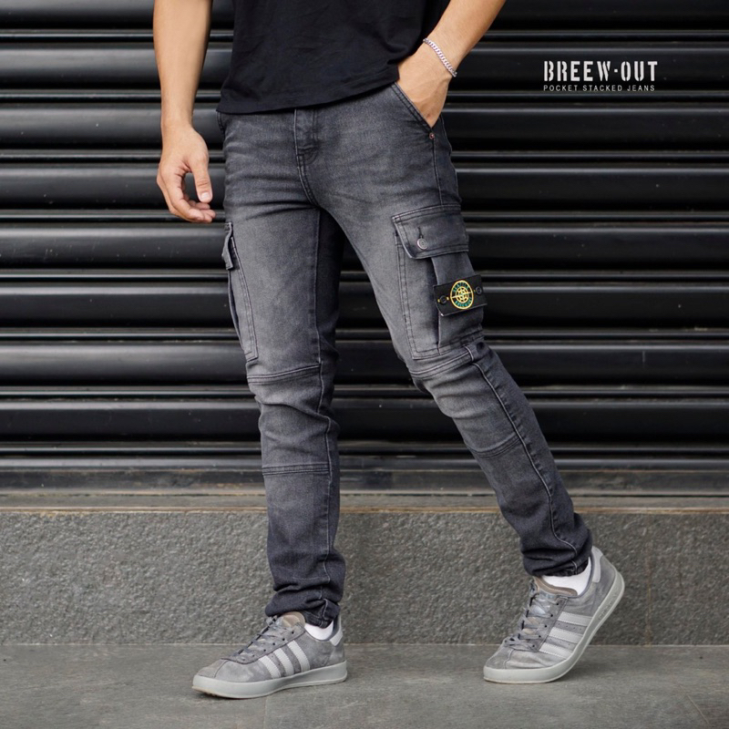 Celana cargo stone island full teg full barcod ori barcod tembus