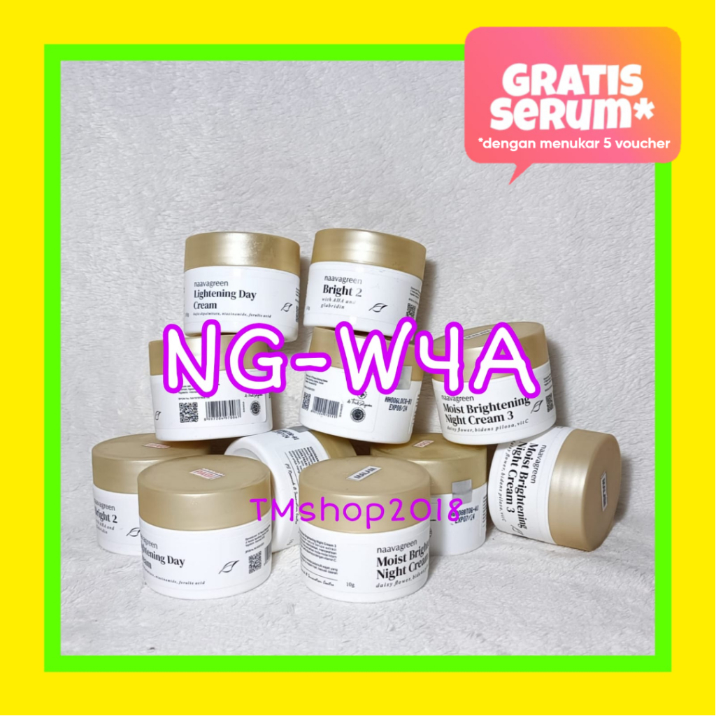 Krim Malam Naavagreen NG W4A Whitening Night Cream 10 gram W4A by dr Fredi Setyawan Skincare Krim Ma