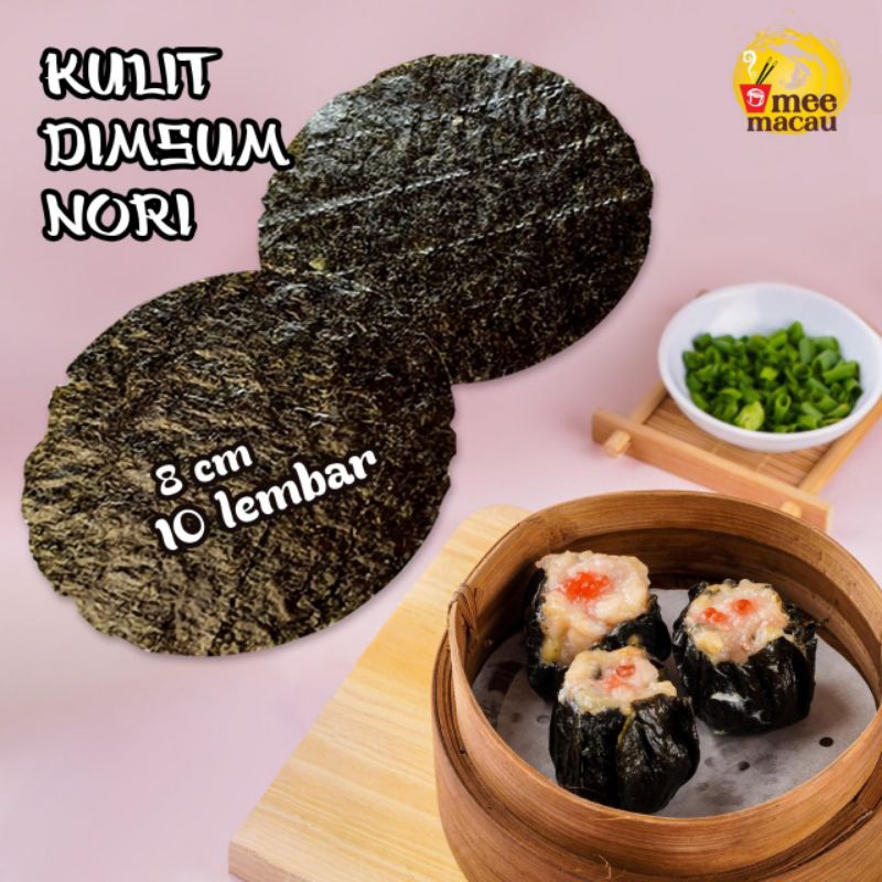 

Kulit Dimsum Nori Rumput Laut 8 cm 10 Lembar Siomay Gyoza Pangsit Tipis Halal Lembut Anti Lengket Enak | Kulit Dimsum Nori BULAT | Kulit Siomay Nori BULAT Halal | Manjun Seaweed BULAT Korea Jepang | Tidak Mudah Robek | Mudah Dibentuk | Tanpa Pengawet