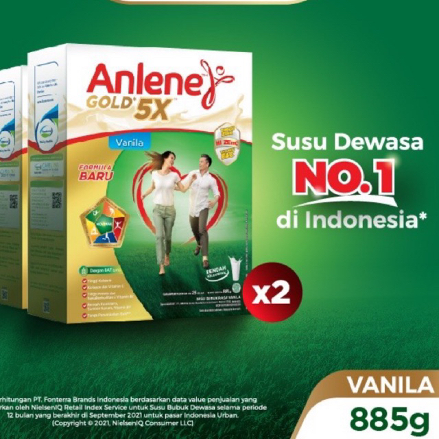 

ANLENE GOLD 885gr rasa vanila 2x 885gr (dapat 2 pcs)