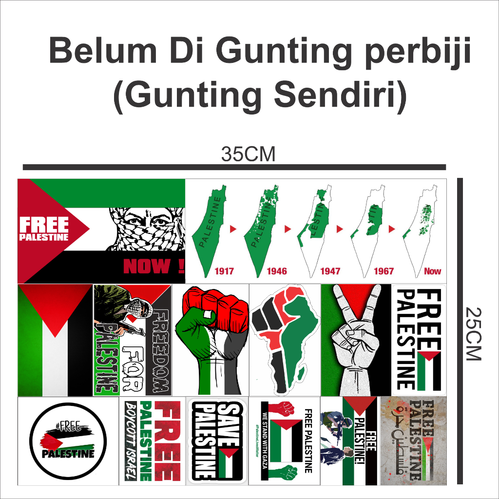 

Stiker Sticker Bendera Palestine
