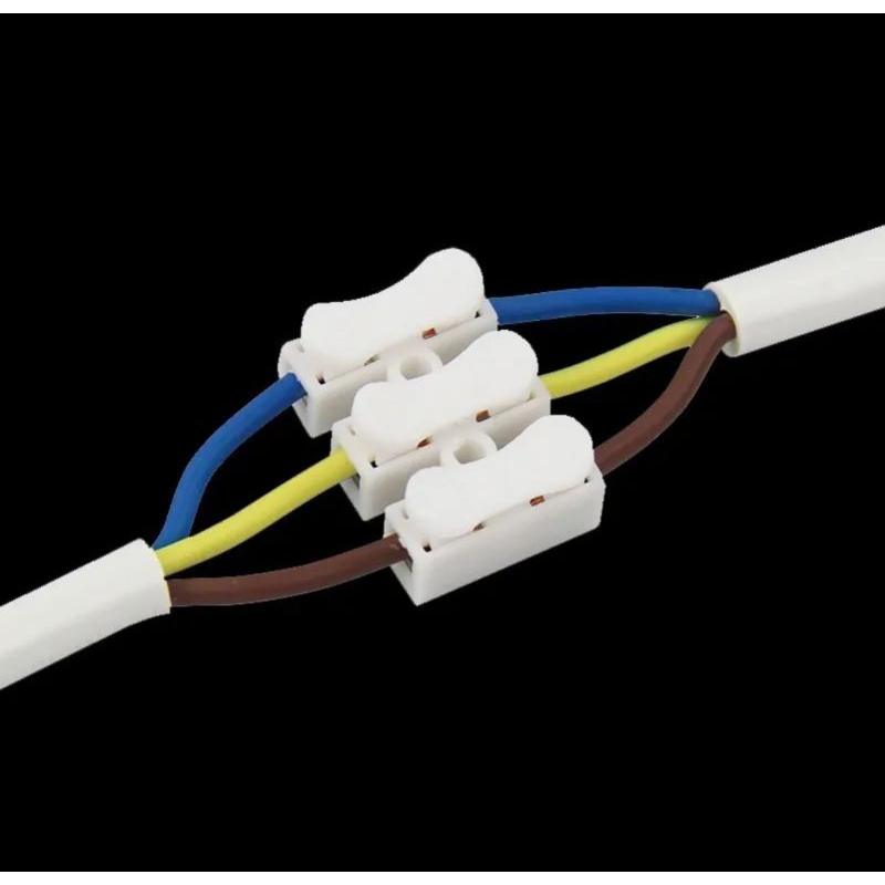 10pcs Terminal Connector Sambungan Kabel Listrik 2 Pin 3 Pin Jepit