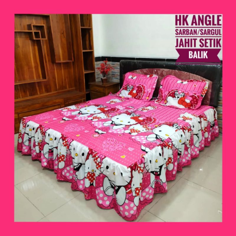 SPREI HOMEMADE RUMBAI / REMPEL MOTIF KARAKTER ANAK DORAEMON KEROPI HELLO KITTY SPIDERMAN BATMAN BT21