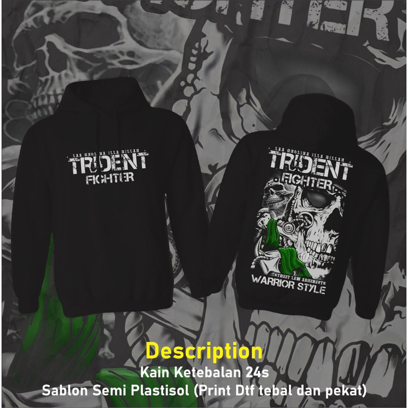 Hoodie Pagar Nusa Trident Fighter Warrior Style Hoodie Pencam Silat Pagar Nusa Kualitas Terbaik
