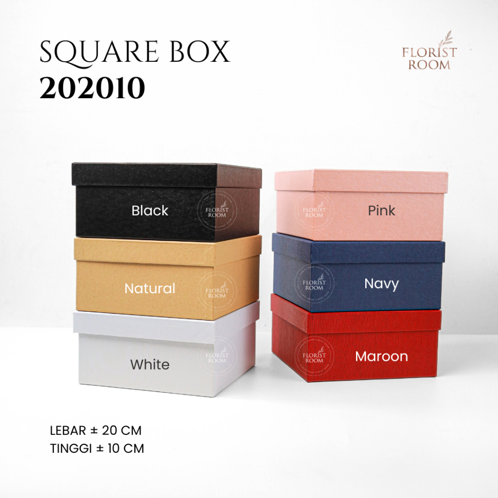 

Square Flower Box Size S = 20x20x10cm - Box Bunga - Box kado - bloom box - flower box - kotak bunga