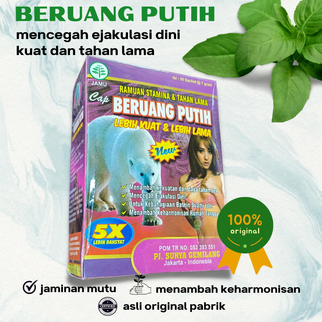 Jamu Beruang Putih Serbuk 100% ORIGINAL 10 Bungkus