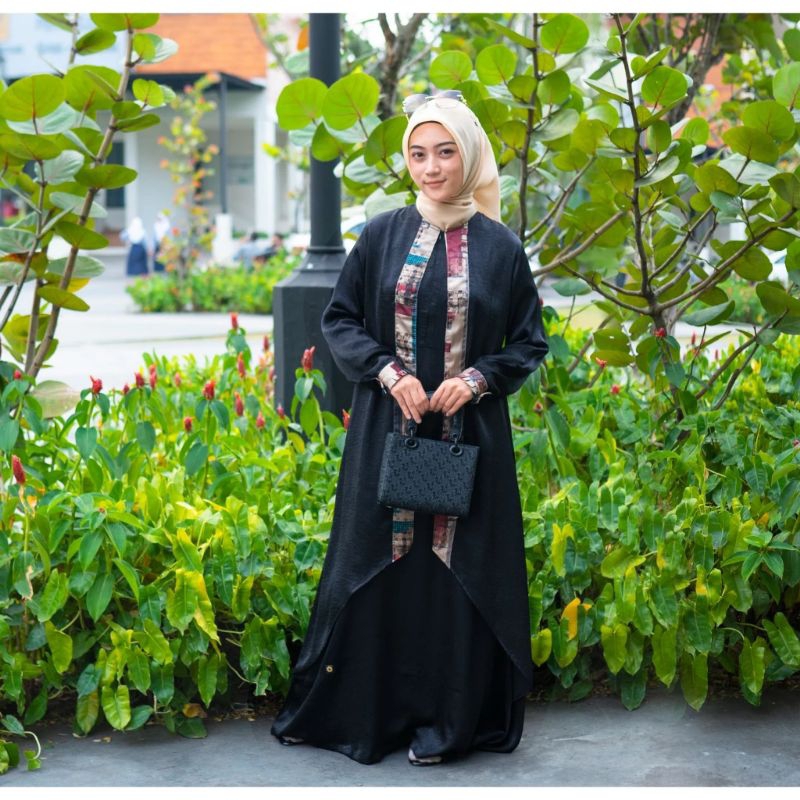 Gamis Endomoda Zalfa | Gamis Hitam | Gamis Endomoda Hitam | Gamis Premium | Gamis Elegant | Gamis Ko