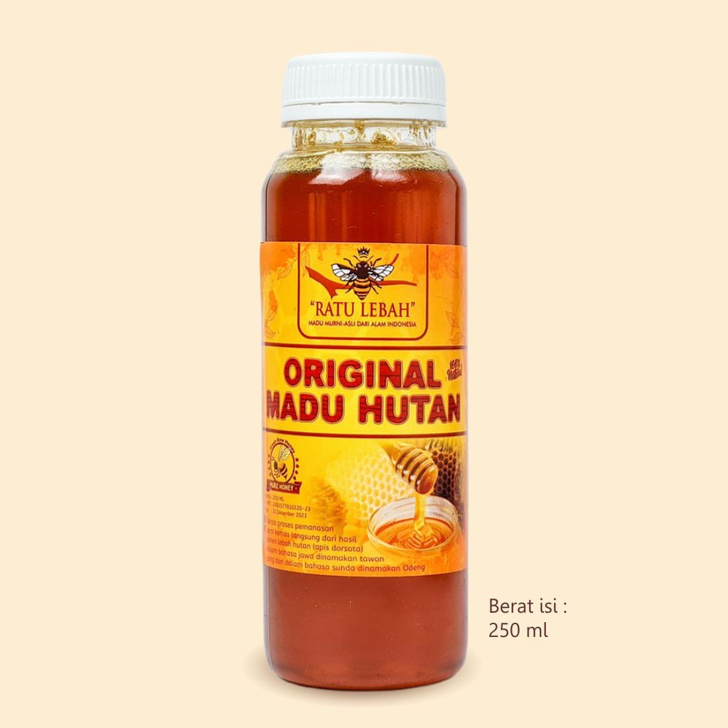 

Madu Hutan Asli 250 ML Apis Dorsota Madu Murni Hutan Sialang Riau Sumatera Ratu Lebah