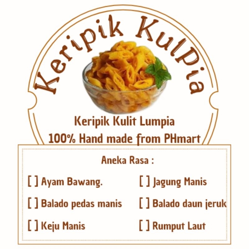 

Keripik KulPia (Kulit Lumpia)