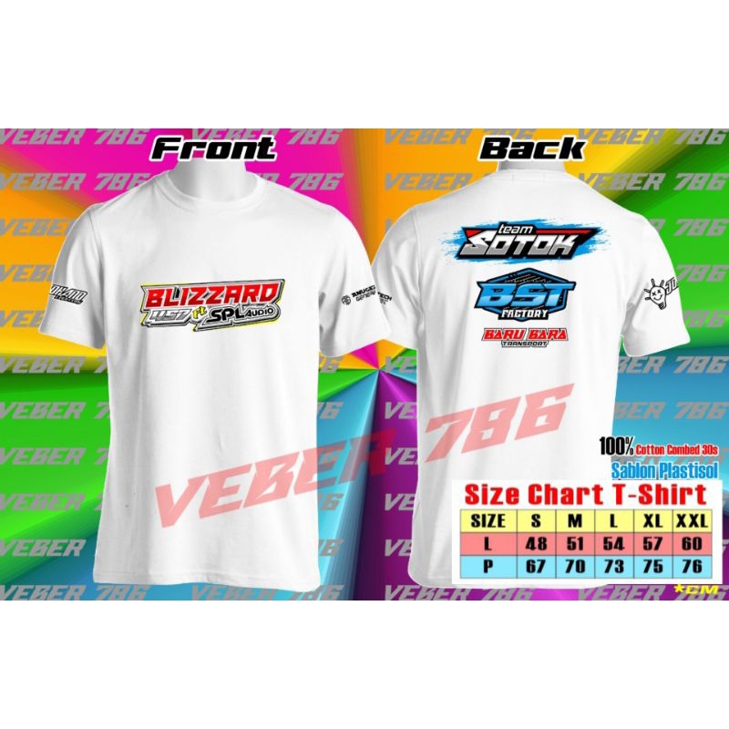 kaos Blizzard putih lengan pendek