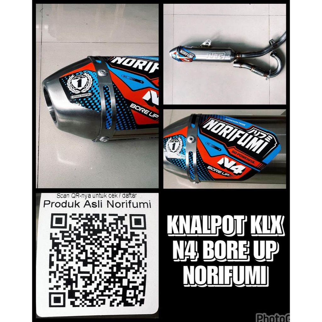Knalpot NORIFUMI N4 Bore Up Original - KLX / CRF / WR155