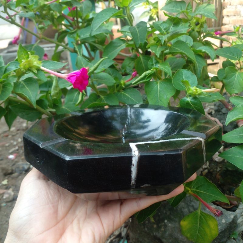 Batu black opal sempur asbak|| blak oval sempur asbak kode A1