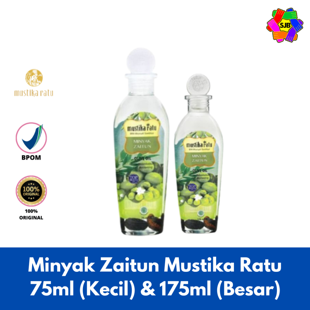 Minyak Zaitun Mustika Ratu 75ml (Kecil) & 175ml (Besar)