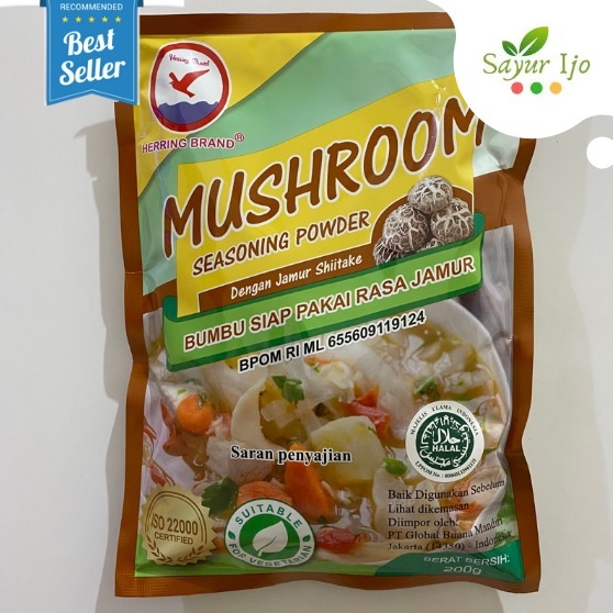 

Herring Brand Mushroom 200 Gram Seasoning Powder Bumbu Kaldu Jamur Shitake Instant HALAL