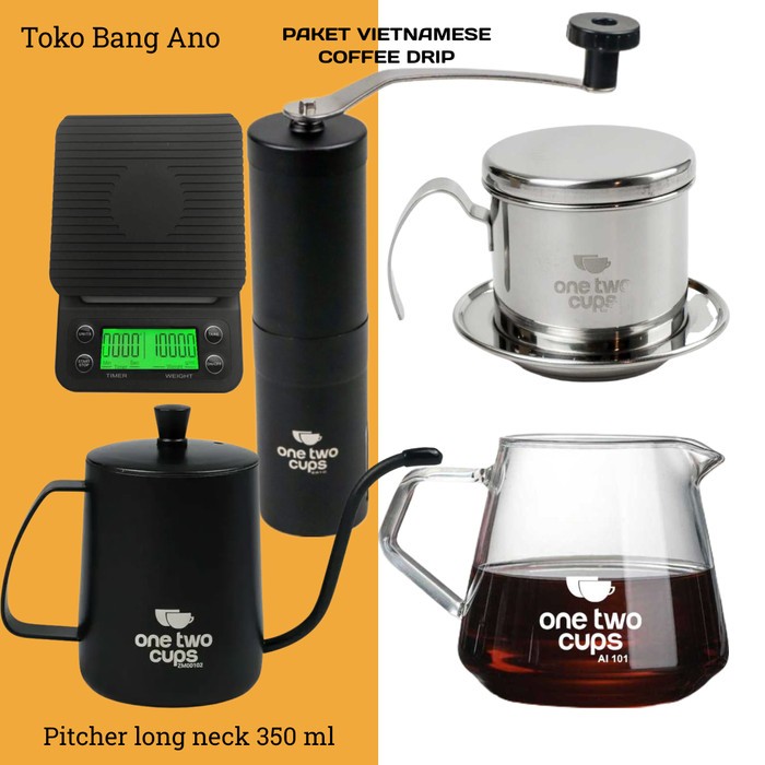 Paket lengkap vietnamese drip alat seduh kopi vietnam drip + timbangan