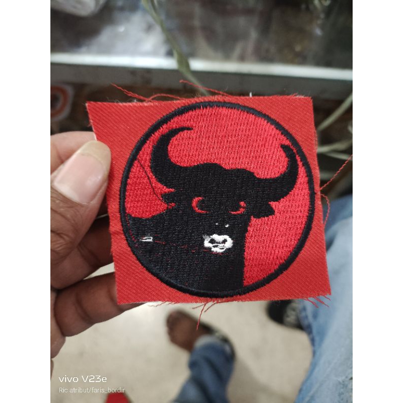 logo partai pdip bed partai pdi perjuangan bordir