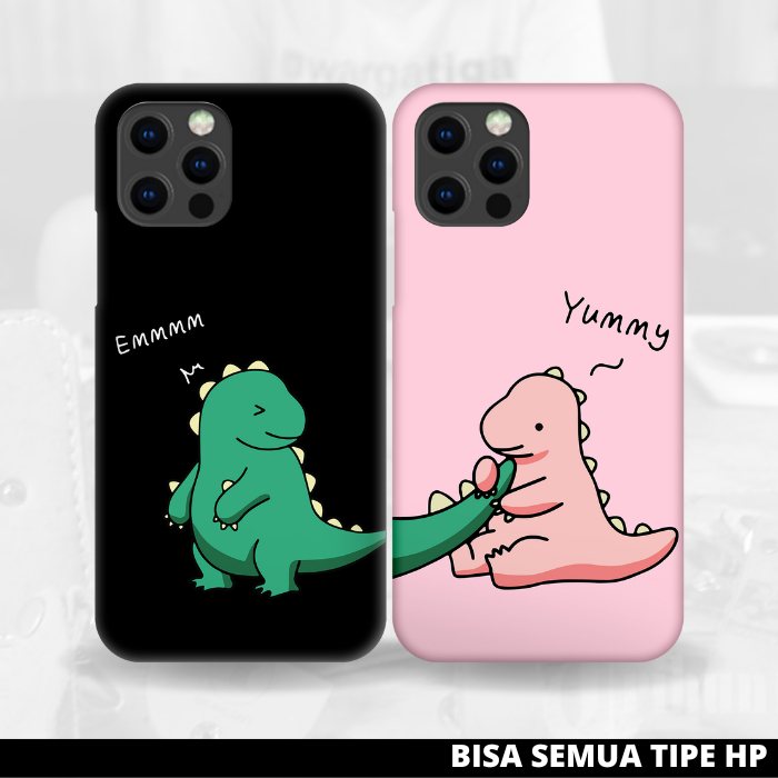 PESENCASE - Premium Casing Case Couple Kartun Dino Lucu All Type Iphone Samsung Realme Oppo Vivo Xia