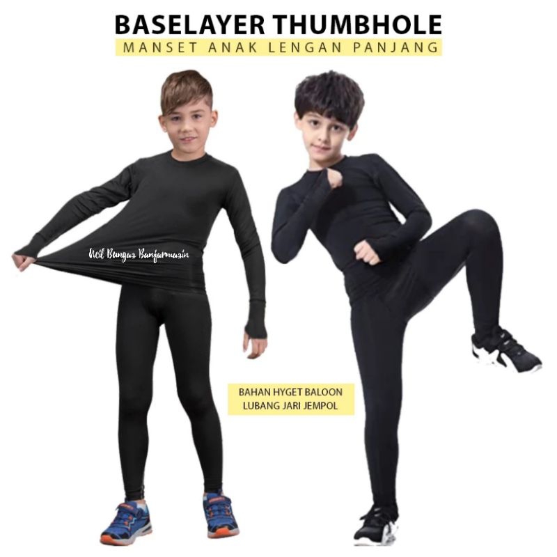 Manset Anak Baselayer / Baju Manset Anak Laki-laki dan Perempuan