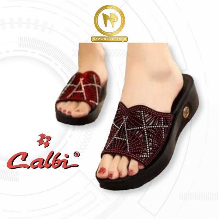 Sandal Calbi Wedges / Sandal cewek calbi model terbaru 2022 / sendal dewasa perempuan Calbi / sandal