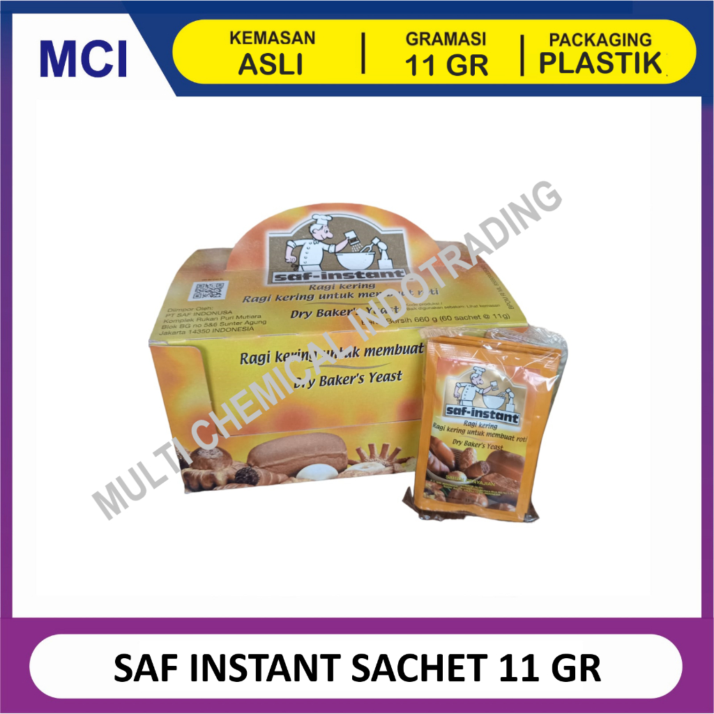 

SAF INSTANT SACHET 11 GR / RAGI INSTAN YEAST SACHET