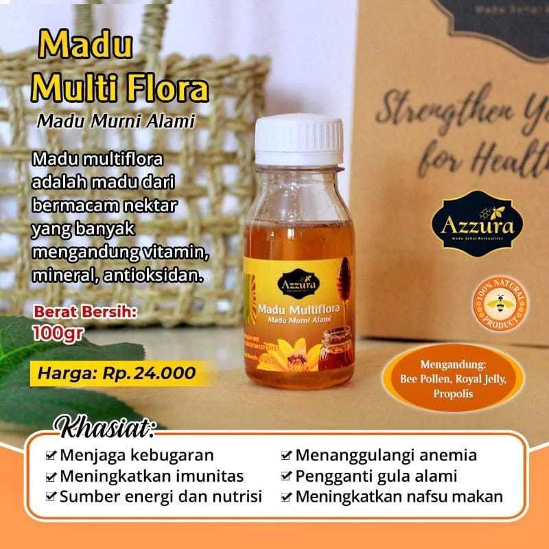 

Madu Azzura - Madu Multiflora - Madu Murni Nusantara - Madu Asli - Madu Murni 100gr