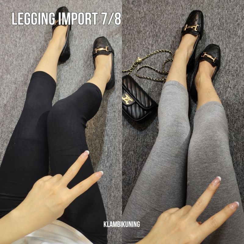 LEGGING 7/8 IMPORT LEGGING PREMIUM SUPER STRETCH LEGGING WANITA CELANA LEGGING IMPORT