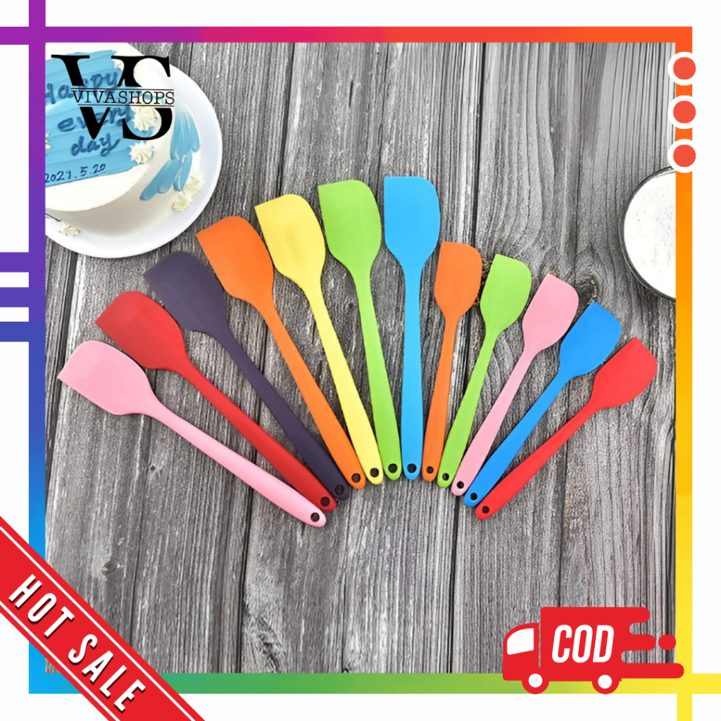 Spatula Sodet Silikon Masak Multifungsi Tahan Panas Pengaduk Adonan Kue Silikon Anti Lengket