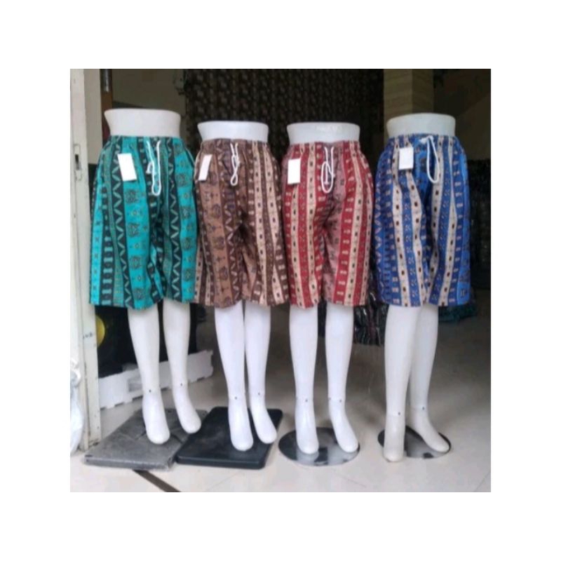 CELANA PENDEK BATIK PRIA & WANITA / CELANA PENDEK BATIK SANTAI / CELANA PENDEK BATIK MURAH / CELANA 