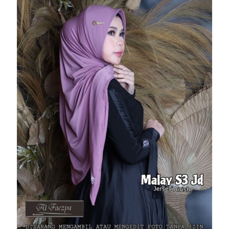 881 JILBAB AL FAEZYA SEGITIGA BELAH JERSEY AIRIS/HIJAB S3 ALFAEZYA AF ORI BY BUNYAMIN