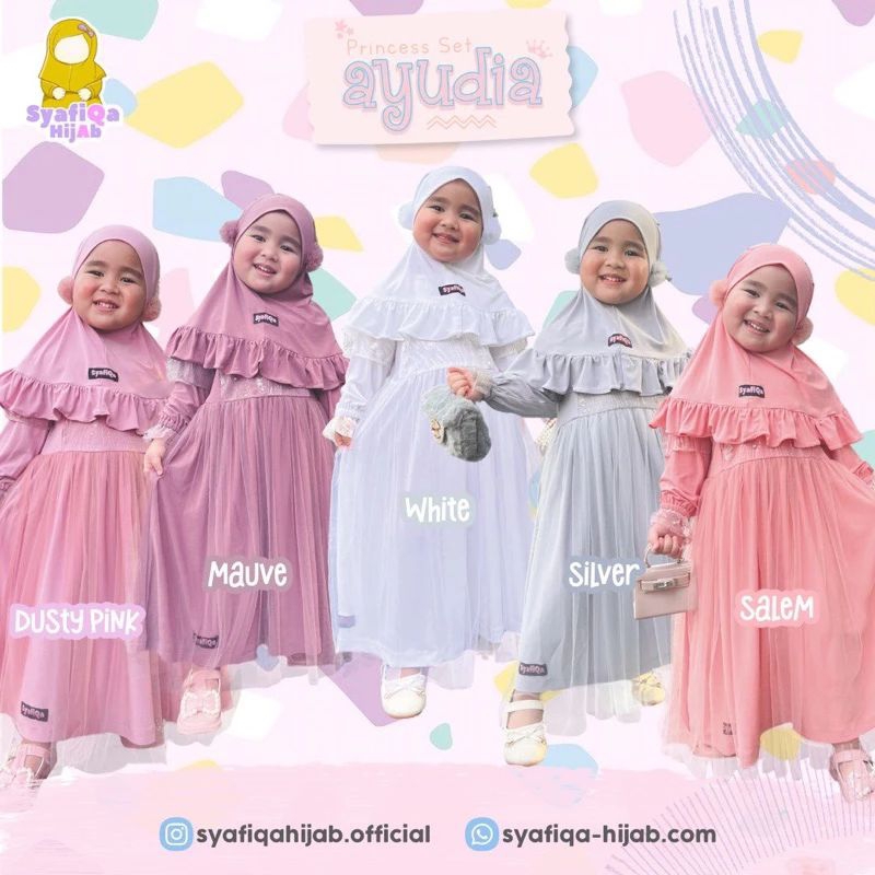 Gamis Ayudia Original by SyafiqaHijab | Gamis Anak |Gamis Bayi | gamis premium | gamis cantik | Sete
