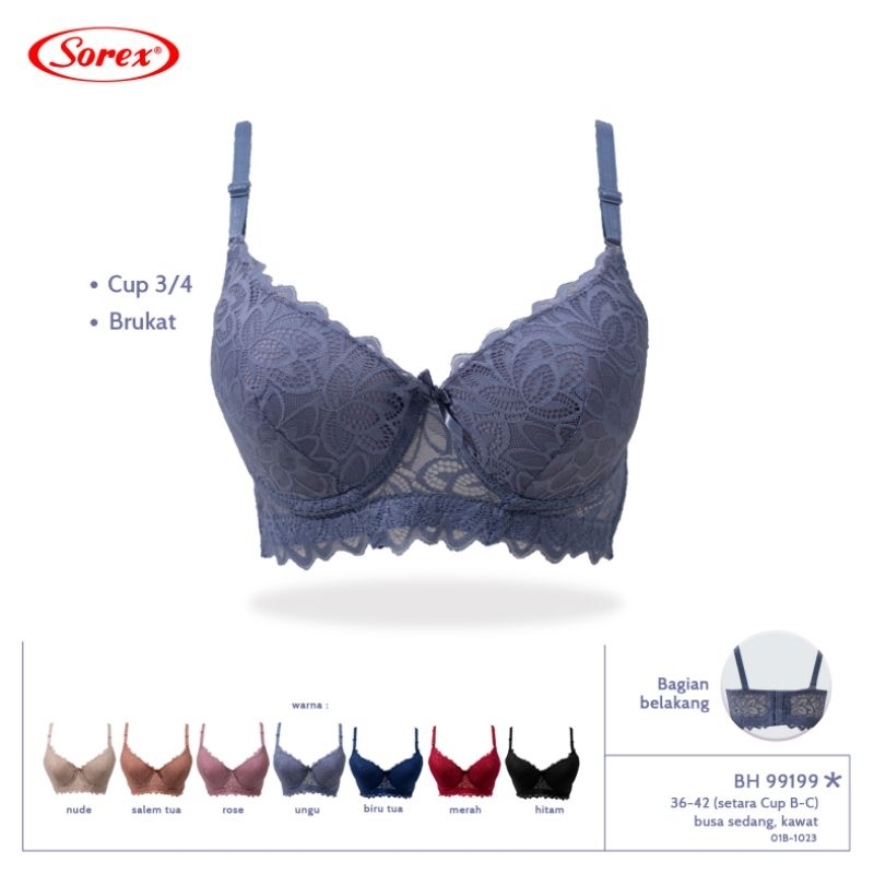 Bra Sorex Brukat/ Bh Brukat Kawat Sorex 99199 Kait 4