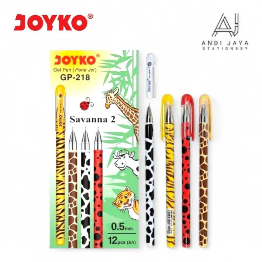 

Pulpen Gel / Ballpoint Gel Joyko GP-218 Savanna 0.5mm 1pak (12pcs)