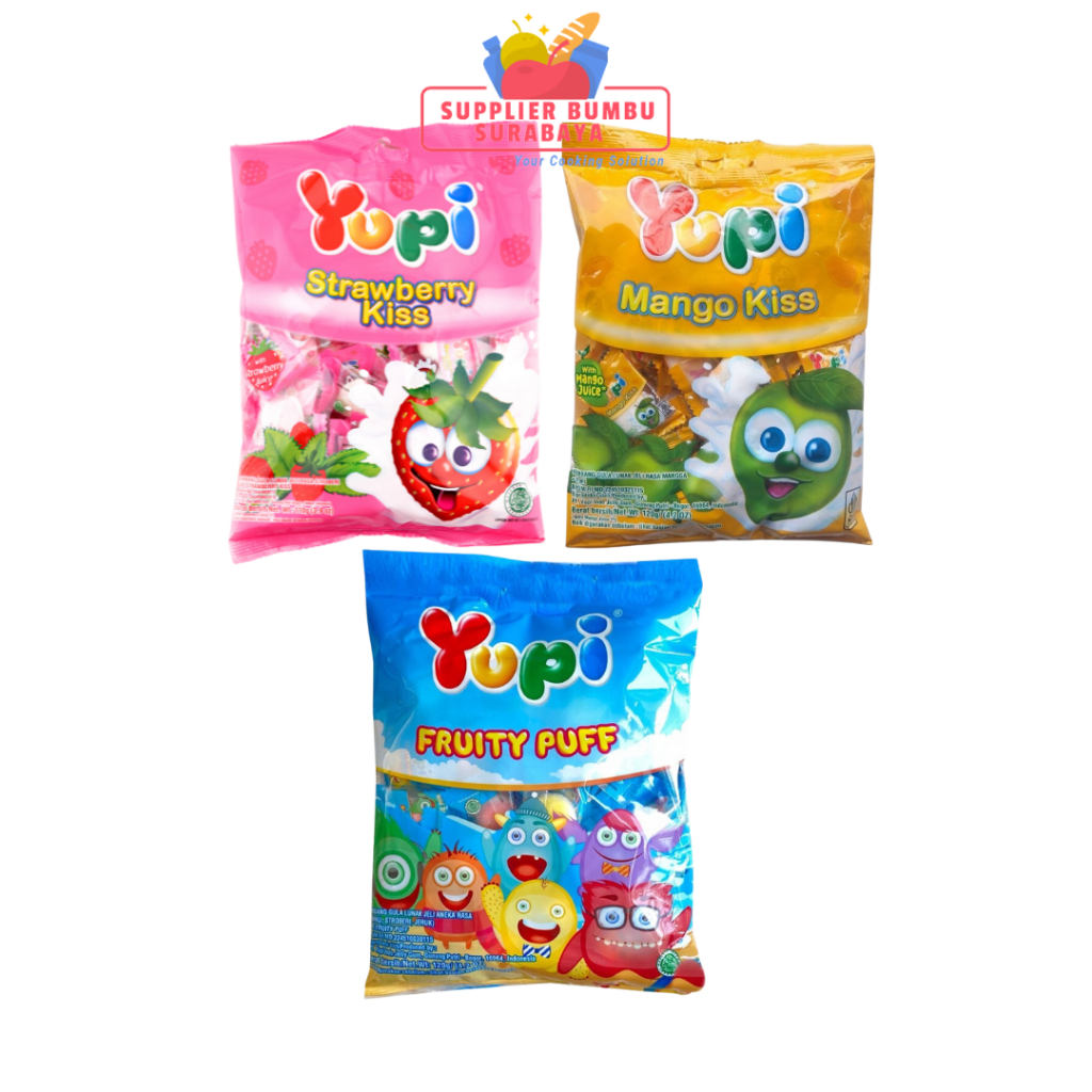 

Permen Jelly Yupi Bag Strawberry Kiss Fruity Puff 120g