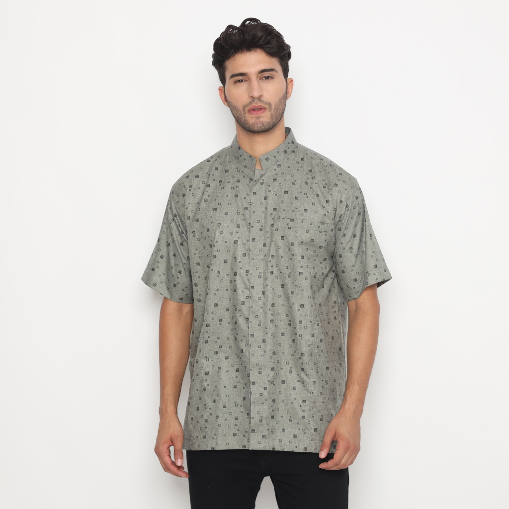 LATAHZAN BAJU KOKO KAHFI LENGAN PENDEK HIJAU MUDA