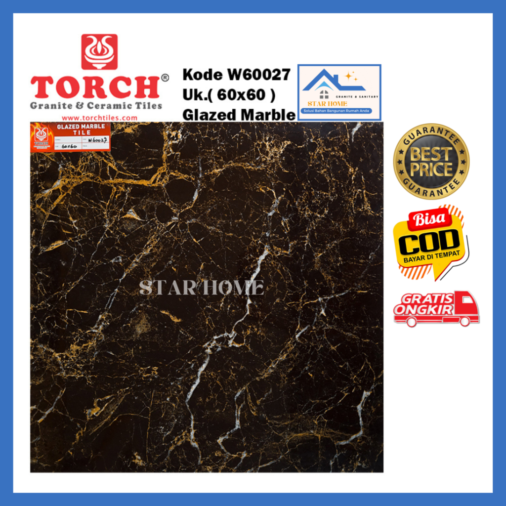 Lantai Granit Torch 60x60 Glass W60027 Free Ongkir Jabodetabek