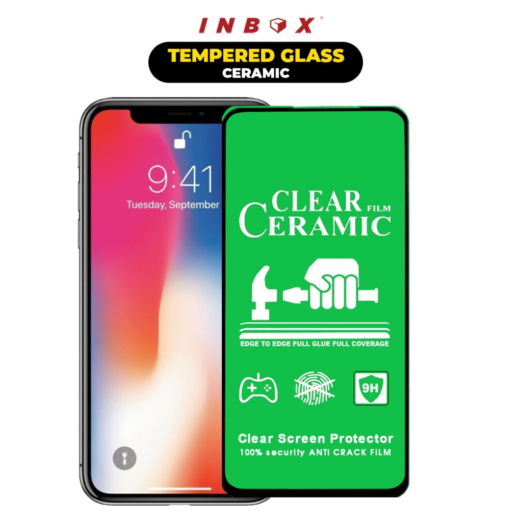 INFINIX HOT 11 NFC -INBOX Tempered Glass Ceramic Screan Protector Anti Gores Pelindung Layar Handphone FULL COVER
