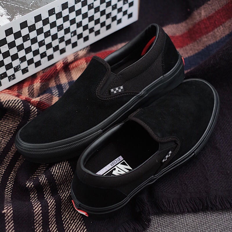 Sepatu Vans Slip On Pro Skate Black Black 100% ORIGINAL RESMI