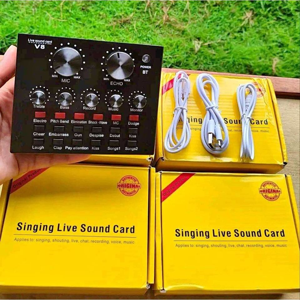 Sound card V8 Mixer Bluetooth SoundCard V8 Audio Soundcard New