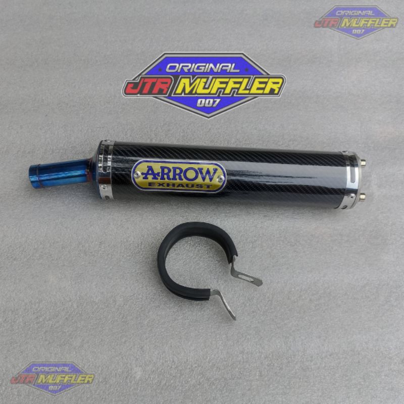 Silincer Knalpot Arrow carbon Ninja 150 R Rr Ss 2tak satria hiu Fiz r Rx king