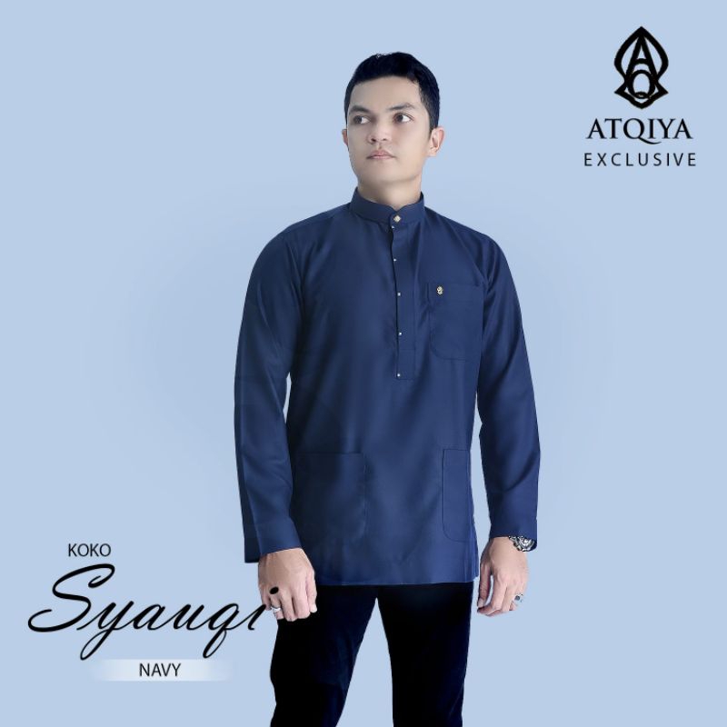 Koko Syauqi Atqiya Exclusive/ Atasan pria/ koko terbaru / busana muslim / baju muslim pria