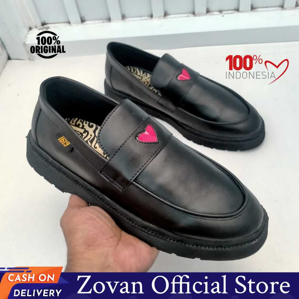 Sepatu Slip On Loafers Pria Formal Docmart Lovers Selop Kerja Kulit Sintetic Premium Original Zovan 