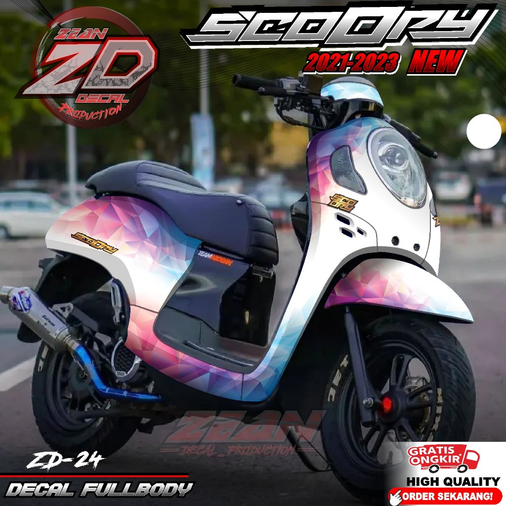 (PROMO COD) TERBARU Decal Sticker Motor Scoopy New 2021 2022 2023 2024 Full Body - Sticker Skotlet V