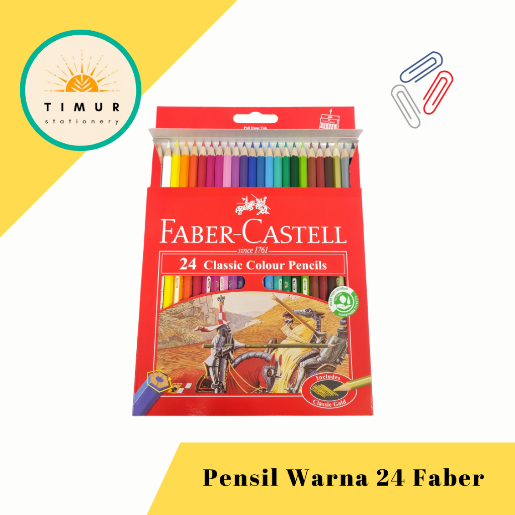 

Pensil Warna Faber Castell Classic 24 Warna ORIGINAL